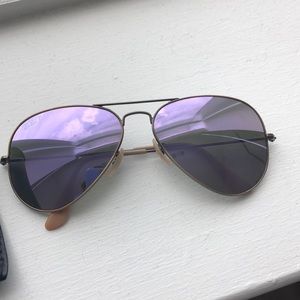 Lilac Flash Aviators - Ray Ban